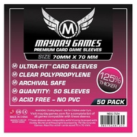 Mayday 7134 - Premium Small Square Card Sleeves (Pack of 50) - 70 MM X 70 MM