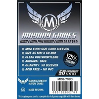 Mayday 7080 - Premium Mini Euro Card Sleeves (Pack of 50) - 45 MM X 68 MM