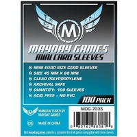 Mayday 7035 - Standard Mini Euro Card Sleeves (Pack of 100) - 45 MM X 68 MM